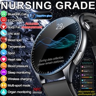 2026 New upgrade High end Analysis Health Smart Watch Sapphire screen ECG Uric Acid BP Blood Oxygen 