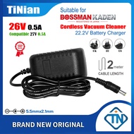 26V 0.5A AC/DC Power Adapter Replacement for Bossman Kaden Pro K2/K3 22.2V Cordless Vacuum Cleaner B