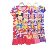 Mickey Dress Minnie Gown Girl Gown Purple Gaun