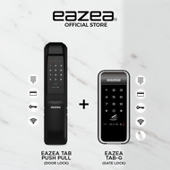 [Door + Gate] EAZEA Tab Push Pull Digital Door Lock + EAZEA Tab-G Digital Gate Lock | 4 IN 1 | Pin Code, RFID Card/Tag/Sticker, Key, Wifi | 100% Made in Korea | 2 Years Onsite Warranty | 1000+ 5 Star Reviews | HDB Door, HDB Gate | Smart Lock