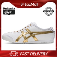 ONITSUKA TIGER MEXICO66™ SLIP-ON (สีขาว/ทอง) รองเท้าผ้าใบแบบสวมคลาสสิกสำหรับผู้ชายและผู้หญิงและคู่รัก 1183A962-102