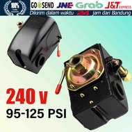 Katup Kontrol Kompresor Udara 90 PSI-240 PSI Kontrol Otomatis Beban/Membongkar Saklar Tekanan Berat 