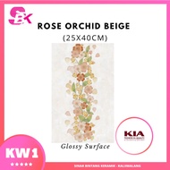 Keramik Dinding Kamar Mandi 25x40 Rose Orchid