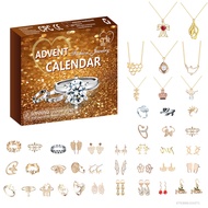 Christmas Jewelry Advent Calendar Christmas Gift Box Calendar Necklace Rings Kit Gift for Wife Girlf