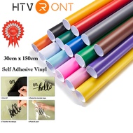 HTVRONT Self Adhesive Vinyl Roll 12in*5FT/30cm*150cm Permanent Sign Making DIY Cup Waterproof Multi-