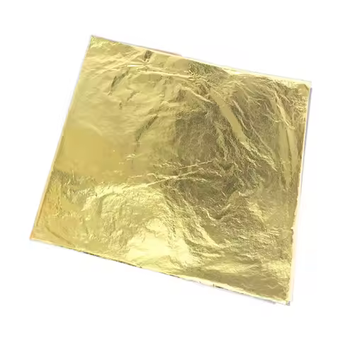 Gold Leaf Paper Foil Sheet for Painting Gilding Furniture Craft Decoration 14x14 cm Imitation Rose G