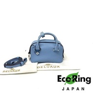△ Delvaux 德爾沃 Cool Box Nano Taurillon Soft Light Blue Calfskin Shoulder Bag 納米型粉藍色柔軟牛皮肩揹袋 - 24701683