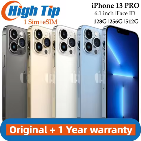 Unlocked iPhone 13pro Apple 13 pro 128GB/256GB ROM Mobile phone 5G A15 Bionic With Face ID 6.1" OLED