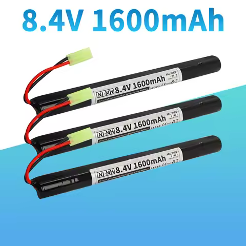 NiMH Battery 8.4V 1600mAh 2/3A with Mini Tamiya connector For Airsoft Guns Cyma AK47 AEG'S rosman Pu