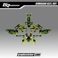 DECAL STICKER MOTOR KAWASAKI KLX L STRIPING HIJAU