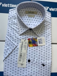 Áo sơ mi nam Việt Tiến vạt ngang tay ngắn (6S0854)