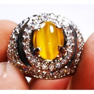 Natural gemstone cat Eye yellow opal