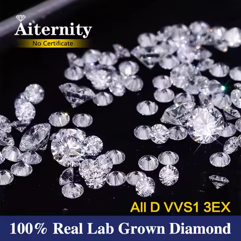 100% Real Diamond D Color VVS White Round Excellent Cut Loose Lab Diamond Lab Grown Diamonds Without