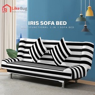 ⚡️FREE SHIPPING⚡️IRIS Durable Foldable 2 in 1 Sofa Bed 2 Seater / 3 seater / 4 seater  [1 YEAR WARRANTY &amp; READY STOCK]/katil sofa/ Futon/ Daybed Sofa Murah/sofa 2 seater/3 seater sofa/sofa bed