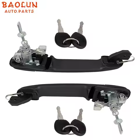 BAOLUN 2PCS Front Left Right Door Handle With 2 Same Keys 6N0837207C/D For P-OLO 6N 6N1 6N2 SHARAN S