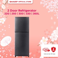 SHARP 2 Door Premium Design 3 Refrigerator 3 Ticks 220L 250L 300L 330L 360L l SJ-RF-DS Series l 2 Year Warranty