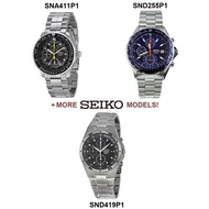 Seiko SNA411P1 SND255P1 SND419P1 Chronograph Quartz Mens Watch WORLDWIDE WARRANTY