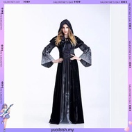 Women's Corpse Bride Costume Halloween Ghost Bride Witch Vampire Black  Dress Scary Halloween Costum