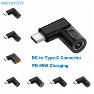AMETHYSTVY DC to Type C Converter 5v 9v 12v Square Plug 5.5X2.5 7.4X0.9 4.5X0.6mm Laptop Charger for