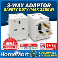 EMK 3 way adapter plug adaptor plug travel 3 way plug adapter 3 pin socket plug 3 way adapter 插头 插座 