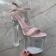 D10368-51 7.5inches Glass Heels Classy Elegant pAgeant heels 35-40