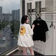 Yellow cotton smiley face t-shirt