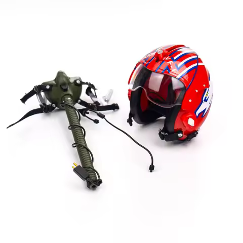 DID MA80182 1/6 Scale Soldier Red Flying Helmet Model 12''American F14 Pilot