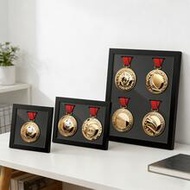 1 Pc Medal Display Frame - Multi-Size Options (1/2/4/8/ Slots) | Frame Sizes: 5x5/5x7/8x10/8x16 Inch