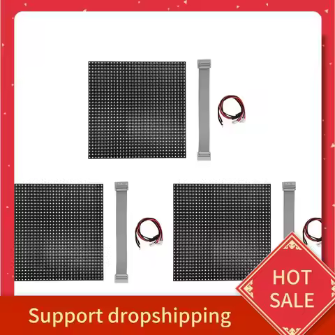 B44C 3Pcs P6 Outdoor LED Screen Panel 32X32 Pixels LED Display Module 192X192mm 1/4 Scan RGB Full Co