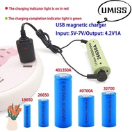 UMISTYDREAM9IQ0 1Pcs Lithium Battery Charger, 3.7V 4.2V Magnetic Battery Charging Cable, Durable USB
