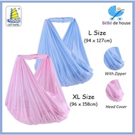 Sarong Kain Buai Jaring I Baby Spring Cot Cradle Net With Head Cover and Zipper ( L / XL Size )  - 1