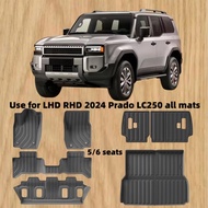 LHD RHD For 2024 new TOYOTA Prado LC250 car carpet LC250 Floor mat Full Set Trim to Prado LC250 wate