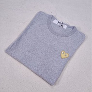 Comme des Garcons Play Gold Heart Logo Tshirt CDG Patch Heart T-Shirt Abu AZ-T216