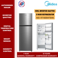 Midea [Ready Stock] 400L Inverter Quattro Top Mounted Fridge MDRT489MTB46 - Midea Malaysia Warranty