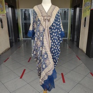 Viscose Batik Kaftan With Lace Mix Motif/Batik Dress Mix Lace With Semi Silk Viscose Motif