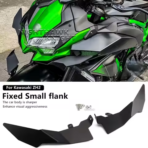 For Kawasaki ZH2 2020-2025 2026 Motorcycle Side Winglet ZH2 Front Spoiler Wing Small flank Fairing F
