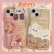 Mobile Phone Case Cartoon Rabbit Cute Bear For Oppo A57 A15 A5sA12 A7 A16 A5 A9 A16s A3s A54 A16K A31 A52 344