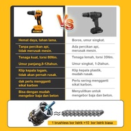 KEELAT KCD007 Brushless 20V Mesin bor 2baterai cas 10mm CordlessDrill Baterai Makita yang Kompatibel