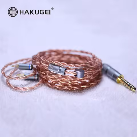 HAKUGEI Rice Cable litz 6N OCC Nomocrystalline Copper Hifi Earphone Upgrade Cable 3.5 2.5 4.4 MMCX 0