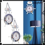 [ Nautical Clock Non Ticking Mediterranean Wall Clock for Home Study Office