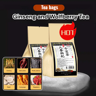 🔥Ginseng and Wolfberry Ten Treasures Tea Ginseng and wolfberry tea Flower and fruit tea Substitute