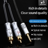 HIFI 4.4mm balanced to 2rca Cable Hi-end 6N OFC 4.4 to Rca Audio Cabl For pha2a wm1a 1z zx300a DAC A