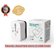 Travel Adapter with 2 USB International adapter UK Plug Fast Charger 5V 2A