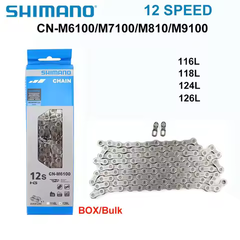 SHIMANO DEORE XTR CN M9100 XT M8100 SLX M7100 DEORE M6100 Chain 12s MTB Bicycle Chain 116L 124L 126L