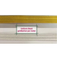 Uniform Braid Lace 999 1/2" inch by meter