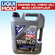 Liqui Moly MOLYGEN 10W40 MoS2 Leichtlauf  Semi Synthetic Engine Oil  Minyak Hitam (5 Liter 5L) 10W-40 10/40