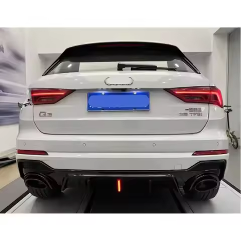 For Audi Q3 2019 -2023 High Quality ABS Glossy Black Rear Bumper Trunk Lip Diffuser Spoiler Cover Ex