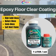 Epoxy Floor Cement Clear Coating 1L Natural Feel Gloss/ Semi-gloss/ Soft Matt finish for concrete stone wall CARLOUR DIY