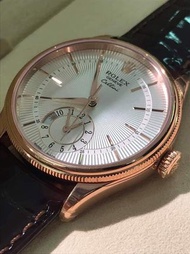 勞力士 50525 ROLEX 切利尼 Cellini 雙時區 銀白色放射紋