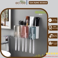 Ecoco Toothpaste Toothbrush Shelf, Bathroom Shelf With Premium Ecoco Cup With Cream Dispenser